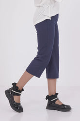 Girl's Woven Bottom (8-9Y) (Navy)